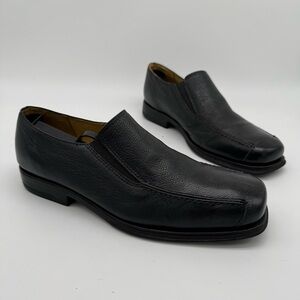 Sandro Black Leather Square Toe Loafer Size 10
